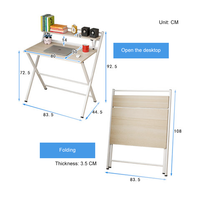 Table d'ordinateur pliante minimaliste de style nordique petite table d'ordinateur pragmatique