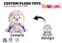Boneka Plush Kustom Naga Kecil Bintang Ungu Desain Kustom OEM ODM Untuk Hadiah Boneka Plush Kustom