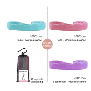 Set di 3 Fasce Elastiche Lunghe in Tessuto per Fitness, Bande Elastiche per Allenamento e Assistenza Pull-up - Product Image 6