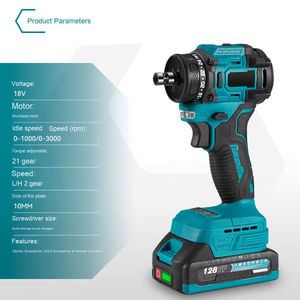 21V testa rimovibile senza spazzole Set trapano elettrico portatile senza filo cacciavite urt con trapano a martello - Product Image 4