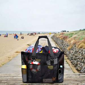 Bolsa de malla grande personalizada con cremallera, fabricante OEM ODM para piscina y playa - Product Image 5