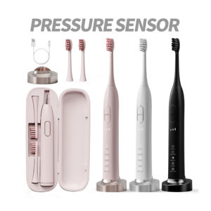 Elektrische Zahnbürste mit Drucksensor-Technologie, Wiederaufladbar, Pink, mit Aufsätzen und Vibration - Product Image 3