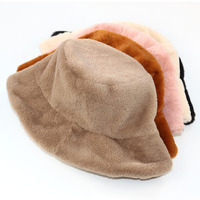 Chapeau Bob Coréen en Peluche pour Femme Adulte, Automne/Hiver, Chaud, Coupe-Vent, Bonnet Brodé Épais pour Temps Froid