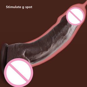 Dildo Realistis Ukuran Besar untuk Wanita, Dildo Raksasa Mirip Asli 12,6 Inci, <span class=keywords><strong>Penis</strong></span> Besar, Mainan Seks Masturbasi untuk Wanita, Pijat Silikon - Product Image 3