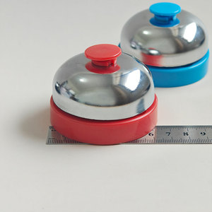 Electroplated Metal <b>Ring</b> Bell 6.5cm Hand Operated Kitchen Pet Toy Bell For Children Game Quiz Use - Product Image 4