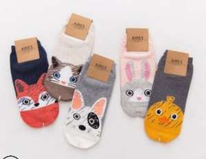 थोक शरद ऋतु कॉमिक कपास 100% मोजे मज़ेदार कस्टम महिला पुरुषों कैलेंडर कार्टून कम नाव फैशन कुत्ते टखने के मोजे - Product Image 6