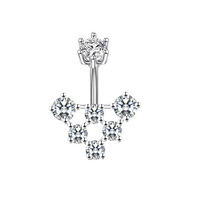 Nouveau piercing de nombril en forme de cœur creux triangulaire, bijoux pour le nombril