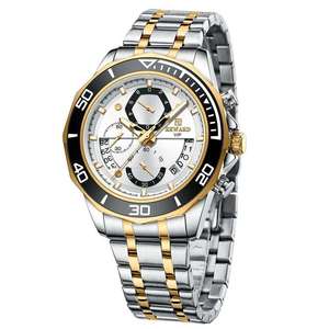 Reloj de Hombre REWARD RD81135M de Alta Gama, Multifuncional, con Caja de Aleación de 22 mm, Cuarzo, Cronógrafo de Tres Ojos, Resistente al Agua, Deportivo, con Luz Nocturna - Product Image 1