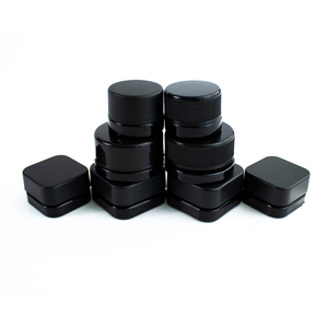 Frascos de Vidrio Negros Redondos y Cuadrados de 5g para Envasado de Concentrados, Frascos de Vidrio Resistentes a los Niños - Product Image 1