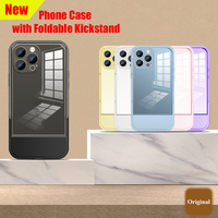 Coque de téléphone en gros pour iPhone 13 Pro Max 14 12 11 XR XS 7, accessoires mobiles avec béquille pliable, coque arrière de Sublimation