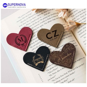 Marque-pages en similicuir gravables au laser en forme de cœur pour coins de <span class=keywords><strong>page</strong></span>, mignons et promotionnels - Product Image 3