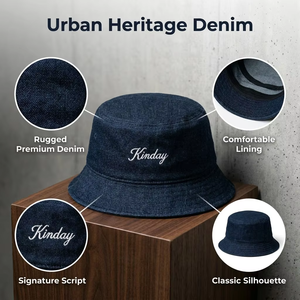 <span class=keywords><strong>Sombrero</strong></span> de Sol de Lona Azul Oscuro Personalizado al por Mayor, Diseño Minimalista, Estético, Clásico, Casual, Suave, Ligero, para Senderismo, Estilo Panamá - Product Image 4