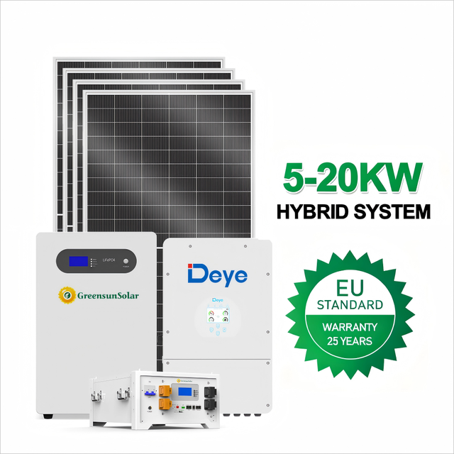 Complete Solar Energy System 5KW 10KW 20KW 12KW Solar Panel Kit Hybrid Off Grid Solar Generator for Home Use