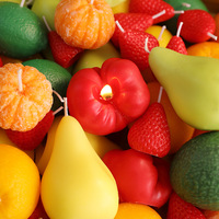 Realistische Fruchtförmige Duftkerze Tomate Erdbeere Orange Avocado Birne Dekorative Kerze