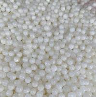 Noyau de perle d'eau douce naturelle blanche 3,0 mm pour la fabrication de bijoux, fournitures d'élevage, huître à perle des mers du Sud