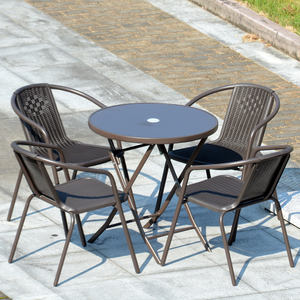 Juego de comedor multifuncional para exteriores, mesa y silla de patio de plástico plegable para restaurante, parque, hotel, hecho en <span class=keywords><strong>China</strong></span> - Product Image 3