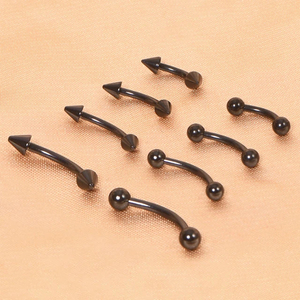 Bijoux de piercing en acier inoxydable, <span class=keywords><strong>tige</strong></span> incurvée avec boule, décoration pour sourcils, anneau pour sourcils, clou pour sourcils - Product Image 3