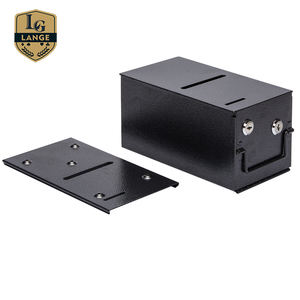 Caja de fichas de póker de Casino, caja de Metal con funda y cerradura - Product Image 2