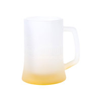 500 ml ORCA Coating Sublimation Blank Gradient Color Frosted Glass Beer Mug Beer Cup.