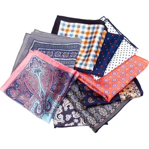 Hamocigia Factory Supplier Mens 100% Silk fabric Packaging Custom Pocket Square Holder