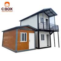 Cbox Bâtiment préfabriqué modulaire à toit en pente personnalisé Bureau Magasin Atelier Garage Tiny Housing Maison conteneur détachable