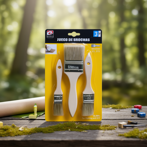 Set di 3 Pennelli con Manico in Legno Erpsl 50,8 mm per Pittura e Fai-da-Te - Product Image 3