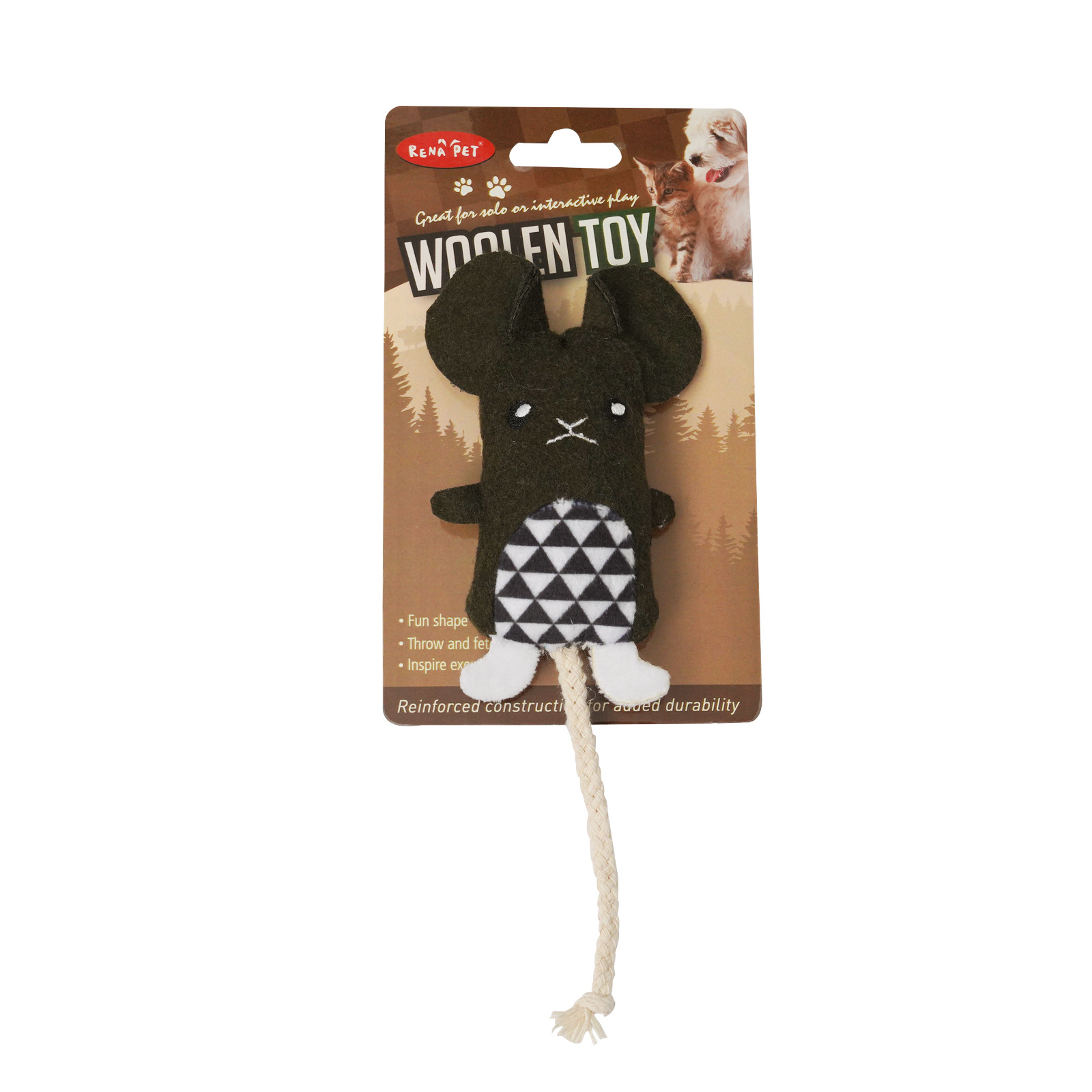 Dark brown patchwork mouse