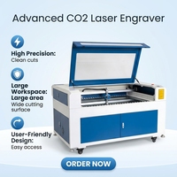 Cortadora Láser de CO2 Refrigerada por Agua de Alta Precisión Personalizada de Fábrica, Máquina de Grabado CNC de 120W para Madera, Papel, Publicidad y Decoración