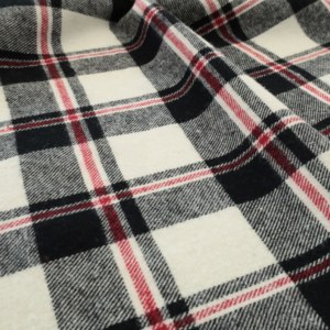 Camicia a quadri bianca tinta in filo di cotone tessuto di flanella leggero con motivo a quadri rivestiti - Product Image 6