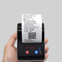 Mini-imprimante portable pour reçus, à fixer à la ceinture, 58 mm, imprimante thermique mobile sans fil Bluetooth, machine d'impression d'étiquettes