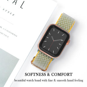 Correa de tela elástica para reloj iwatch ultra 8 7 6, diseño tejido, nailon - Product Image 2