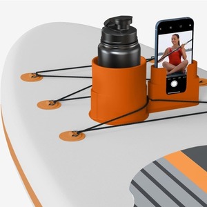 Chubbypapa Porte-gobelet 2-en-1 léger en matériau PP <span class=keywords><strong>avec</strong></span> support de téléphone pour planches à pagaie, planches de surf, kayaks, bateaux - Product Image 3