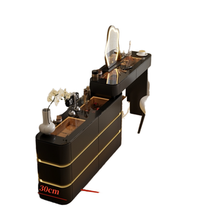 2025 tủ gỗ rắn mới, phòng ngủ đơn giản hiện đại, làn gió kem nhỏ, bàn trang điểm đầu giường, Tủ Ngăn Kéo trong một - Product Image 1