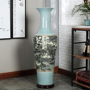 <span class=keywords><strong>Vase</strong></span> <span class=keywords><strong>de</strong></span> grande taille en céramique <span class=keywords><strong>de</strong></span> Jingdezhen, design chinois, Festival Qingming, Shanghe Tu Landing, décoration <span class=keywords><strong>de</strong></span> salon d'hôtel, décoration <span class=keywords><strong>de</strong></span> maison neuve - Product Image 2