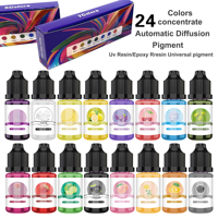 Spécialisée dans la production de concentré de couleur universel de 12 couleurs, pâte de couleur de colle AB de résine époxy UV transfrontalière