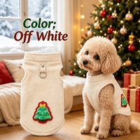 Vêtements d'hiver en gros pour chiens, pull en polaire motif sapin de Noël pour chiots de petite race Teddy, vêtements pour animaux de compagnie, fournisseur