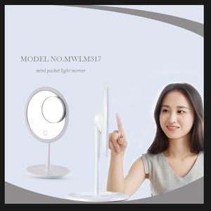 Gương Trang Điểm Có Đèn LED Trang Điểm Tiện Dụng Sạc Được Kèm Đèn Gương Để Bàn Gương Kính Abs + - Product Image 5