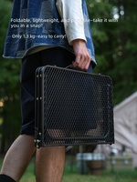 Table de camping pliante portable avec plateau en maille métallique, table de pique-nique légère, bureau pliable pour barbecue, randonnée, voyage, fête en plein air