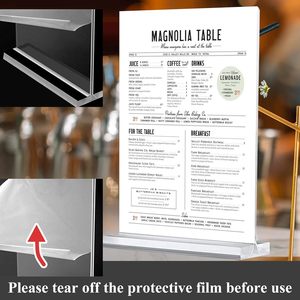 Acrylic hiển thị bảng dấu hiệu chủ, t-Hình Brochure đứng nhựa cho khung ảnh chủ, nhà văn phòng menu bán lẻ triển lãm - Product Image 4