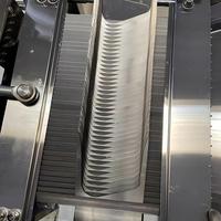Machine à découper le poisson sur mesure de 1,5 mm d'épaisseur, machine à fileter le poisson frais et congelé automatique de 1 kW, trancheuse à viande 280 pièces/min