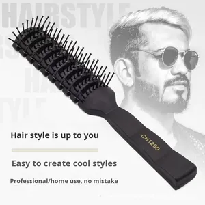 <span class=keywords><strong>Brosse</strong></span> à <span class=keywords><strong>cheveux</strong></span> en plastique à picots <span class=keywords><strong>pour</strong></span> massage du cuir chevelu, ionique, <span class=keywords><strong>pour</strong></span> hommes adultes, <span class=keywords><strong>pour</strong></span> <span class=keywords><strong>cheveux</strong></span> raides ou <span class=keywords><strong>bouclés</strong></span>, cadeau de toilettage, vente en gros, 20cm+ - Product Image 2