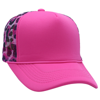 Casquette Trucker RTS 5 Panneaux en Mousse Imprimé Léopard Dos en Maille Snapback Style Western pour Golf, Extérieur, Été, Plage – Vente en Gros
