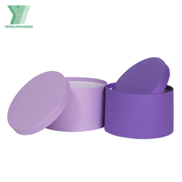 Boîte en papier cylindrique avec logo personnalisé, boîte cadeau ronde colorée, boîte d'emballage de fleurs biodégradable