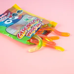 Красочные формы червей, мягкие вкусные жевательные конфеты 120 г 0EM bag
