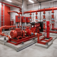 Ensemble de pompe à incendie électrique diesel à aspiration axiale de 750 GPM avec pompe jockey