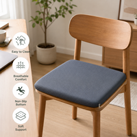 Coussin de siège en cuir PU conducteur et latex à mémoire de forme, coussin de chaise de bureau antistatique pour un confort prolongé lors de la tenue de position assise