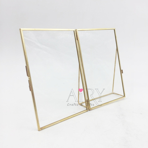 Airy Artisan Brass Eco-Friendly <strong>Photo</strong> <strong>Frames</strong> Heirloom Wedding Display Geometric Glass Pressed Flower Birthday Party Mother's Day - Product Image 5