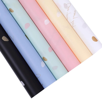 Papier d'emballage pour pétales, cadre en papier enduit de PE, résistant à l'humidité, papier pour bouquets floraux coréens, fournisseur d'accessoires pour fleuristes, cadeau pour la fête des mères