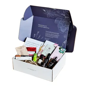 Lüks karton küçük kraft nakliye kutusu oluklu makyaj kozmetik cilt bakımı nakliye kutusu posta kutusu ile logo