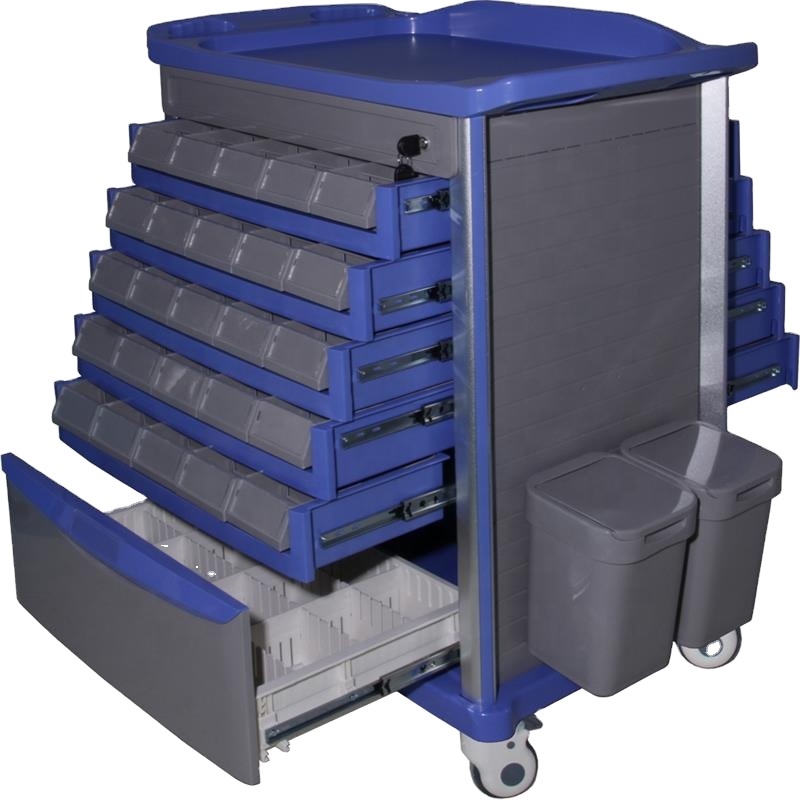 MN-DC003 ABS Plastique Anesthésie Urgence Médecine Clinique Hôpital Chariot